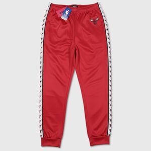 FOCO NBA Chicago Bulls Logo Stripe Track Pants / Joggers - NWT Mens XL #47978-L5